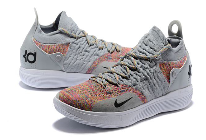 Nike KD 11 Cool Grey Multi-Color Shoes - Click Image to Close